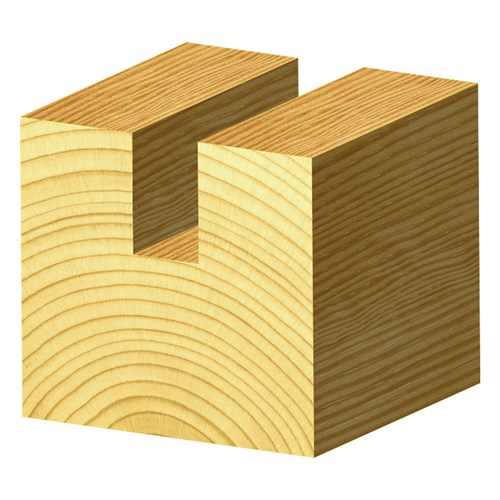 TWO FLUTE - HIGH SPEED STEEL - STRAIGHT BIT WITH 6.35mm (1/4