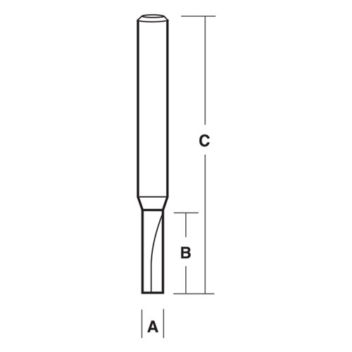 LONG SERIES SINGLE FLUTE WITH 6.35mm (1/4