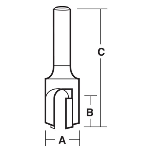 HINGE MORTISE BIT WITH 6.35mm (1/4