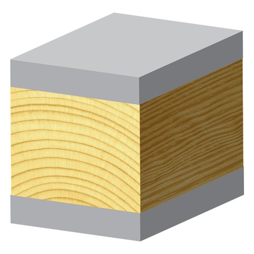 FLUSH TRIM BIT - DUAL BEARING - CARBIDE TIPPED 12.7mm X 25.4mm X 69.9mm