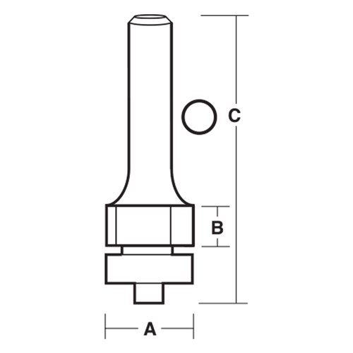 BEVEL TRIMMING BIT - HANDYMAN RANGE - CARBIDE TIPPED 12.7mm X 6.35mm X 44.4mm