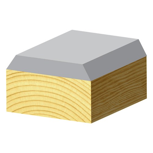 BEVEL TRIMMING BIT - HANDYMAN RANGE - CARBIDE TIPPED 19.3mm X 6.35mm X 44.4mm