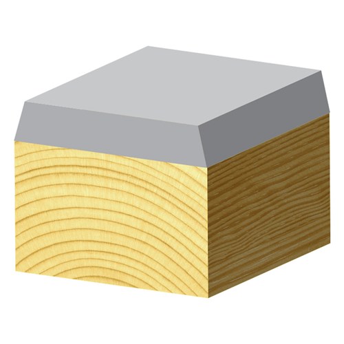 SINGLE FLUTE 7° BEVEL TRIMMING BIT - SOLID CARBIDE 4.8mm X 12.7mm X 38.1mm