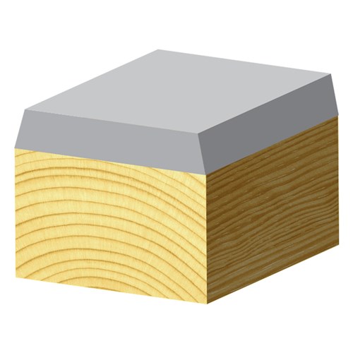 COMBINATION FLUSH SINGLE FLUTE 7° BEVEL TRIMMING BIT - SOLID CARBIDE 6.35mm X 9.5mm X 38.1mm