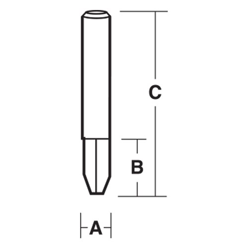 COMBINATION FLUSH & 22° BEVEL TRIMMING BIT - SOLID CARBIDE TIPPED 6.35mm X 12.7mm X 38.1mm