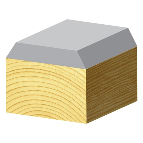 TWO FLUTE 30° BEVEL TRIMMING BIT - CARBIDE TIPPED 15.9mm X 9.5mm X 35mm