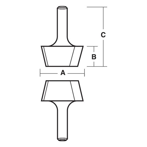 EDGE BAND TRIM BIT 15° BEVEL - CARBIDE TIPPED 32mm X 13mm X 38.1mm