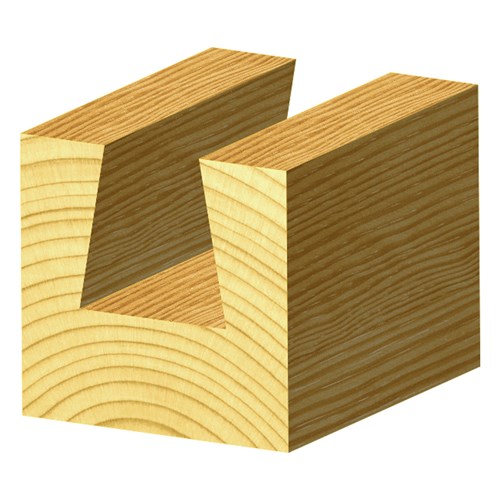 TWO FLUTE DOVETAIL BIT - SOLID CARBIDE 7.1mm X 9.5mm X 38.1mm