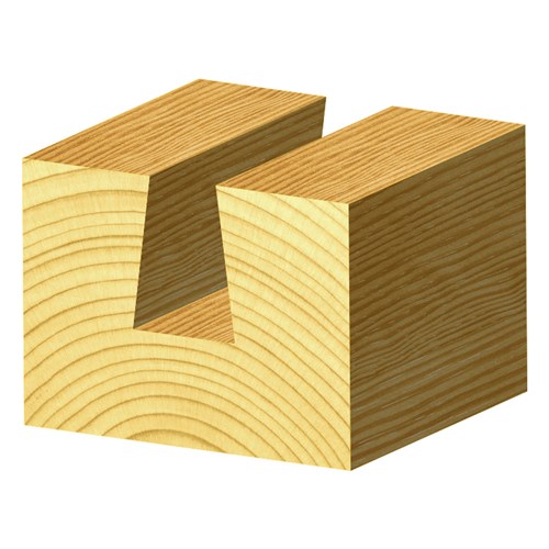 TWO FLUTE DOVETAIL 'GIFKINS' BIT - CARBIDE TIPPED 11mm X 10mm X 57.1mm