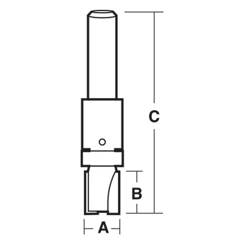 TWO FLUTE DOVETAIL 'GIFKINS' BIT - CARBIDE TIPPED 11mm X 10mm X 57.1mm