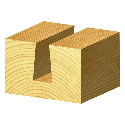TWO FLUTE DOVETAIL 'LEIGH' BIT - CARBIDE TIPPED 9.5mm X 12.7mm X 60mm
