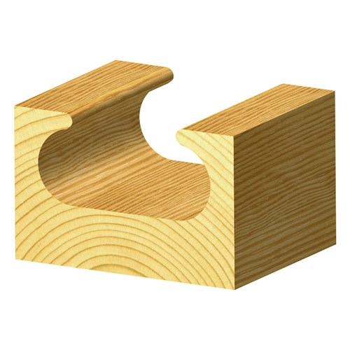 TWO FLUTE DRAWER PULL BIT - CARBIDE TIPPED 31.8mm X 19.3mm X 70mm