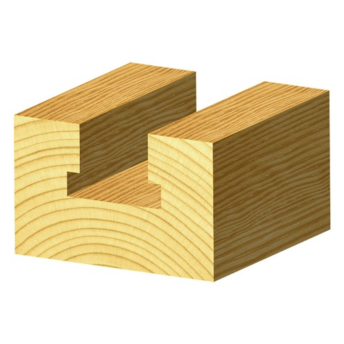 SINGLE FLUTE HOOK SLOT BIT - CARBIDE TIPPED 9mm X 4.8mm X 3.2mm X 9.5mm X 41mm