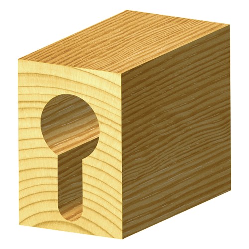 SINGLE FLUTE HOOK SLOT BIT - CARBIDE TIPPED 9mm X 4.8mm X 3.2mm X 9.5mm X 41mm