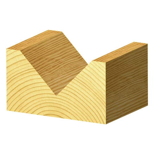90° VEE GROOVE BIT - CARBIDE TIPPED 18mm X 9.2mm X 44.4mm