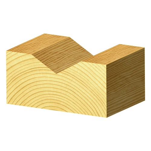 120° VEE GROOVE BIT 25.4mm X 7.5mm X 43.3mm