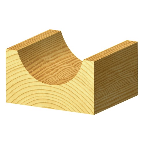 CORE BOX BIT - HIGH SPEED STEEL 19mm X 12mm X 35mm X 9.5mm