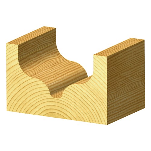 ROUNDED BOTTOM OGEE BIT - CARBIDE TIPPED 32mm X 17.7mm X 47mm X 6.35mm