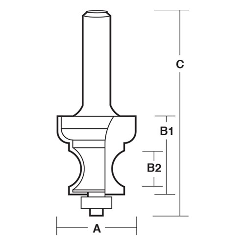 PALACE PATTERN BIT - CARBIDE TIPPED 33mm X 32.5mm X 15mm X 86mm