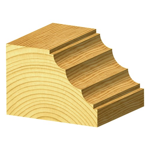 TRIPLE COVE BIT - CARBIDE TIPPED 47mm X 25.4mm X 82mm X 4.8mm X 6.35mm