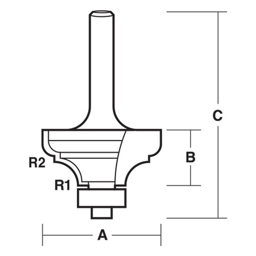 PROVINCIAL BIT - CARBIDE TIPPED 31.8mm X 15mm X 66.7mm X 6.4mm X 3.2mm