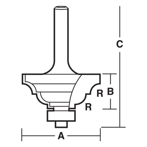 CLASSICAL BIT - CARBIDE TIPPED 28.6mm X 12.7mm X 63.5mm X 3.2mm
