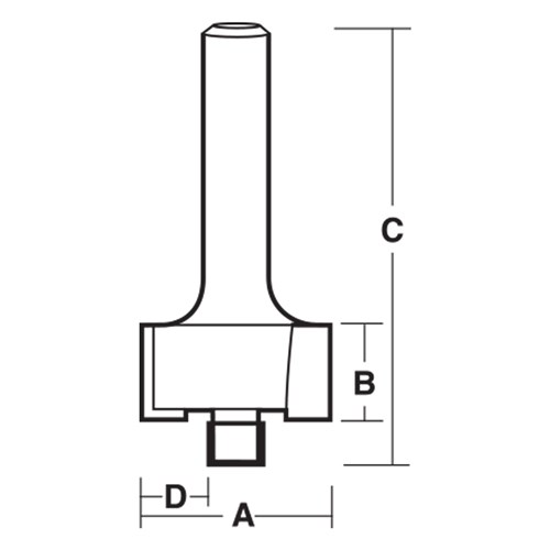 REBATING BIT - CARBIDE TIPPED 17.5mm X 11.1mm X 50.8mm X 6.35mm