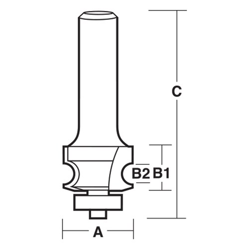 DRAWING LINE BIT - CARBIDE TIPPED 23.1mm X 15mm X 7.1mm X 53mm