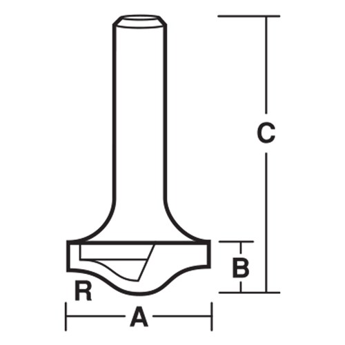 SOLID SURFACE BIT - COUNTER TOP (CARBIDE TIPPED) 19mm X 41mm