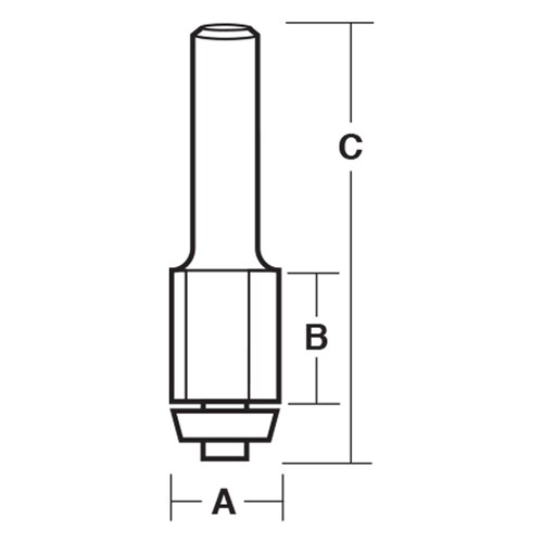 SOLID SURFACE BIT - OVERHANG TRIM (CARBIDE TIPPED) 19mm X 87mm
