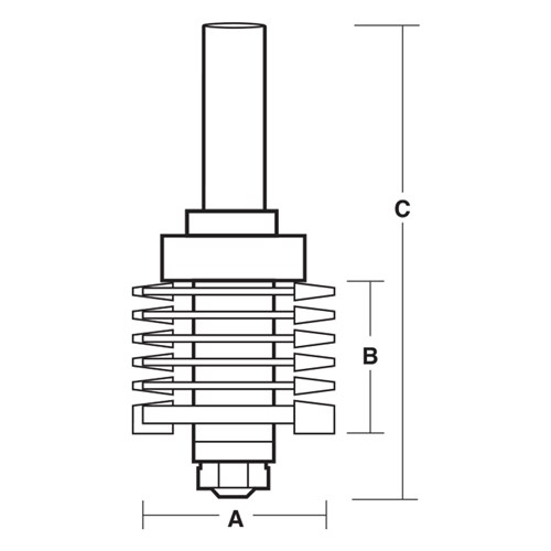 FINGER JOINT BIT - CARBIDE TIPPED 40mm X 30mm X 98.6mm