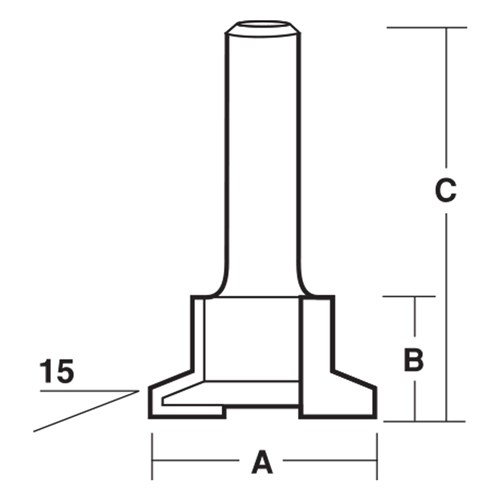 DRAWER JOINT BIT - CARBIDE TIPPED 35mm X 19.5mm X 63.5mm