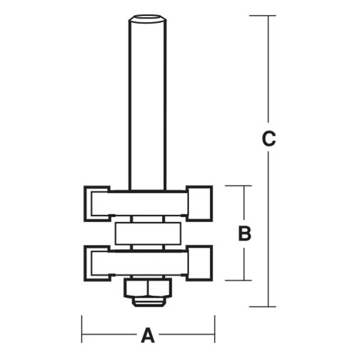 TONGUE AND GROOVE BITS FOR FLOOR BOARDS - CARBIDE TIPPED (CUTTER ONLY)