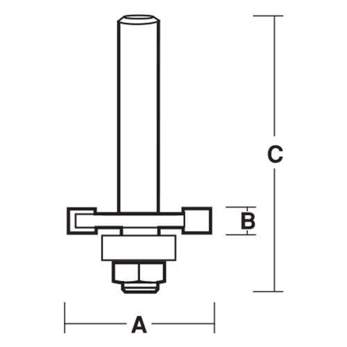 TONGUE AND GROOVE BITS FOR FLOOR BOARDS - CARBIDE TIPPED (CUTTER ONLY)