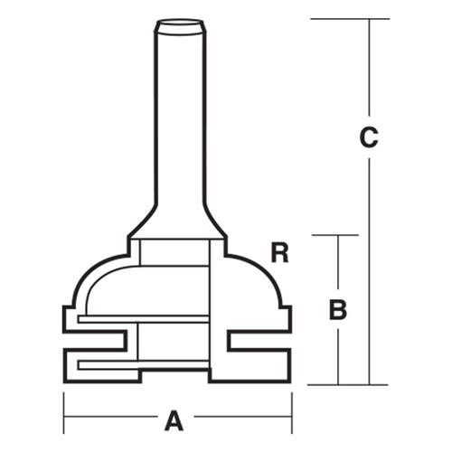 PANEL DOOR BIT - CARBIDE TIPPED 35mm X 13.5mm X 73mm X 8mm