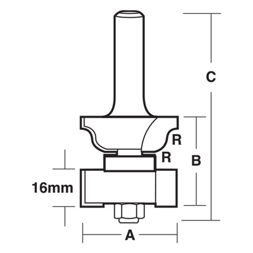 WINDOW SASH & RAIL BIT (CUTTER ONLY) - CARBIDE TIPPED 42mm