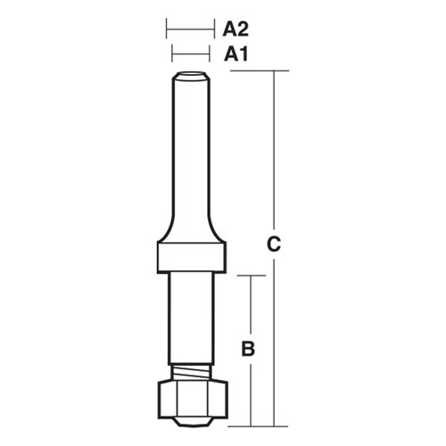 SLOTTING CUTTER ARBOR 12.7mm X 16mm X 52.5mm X 96mm