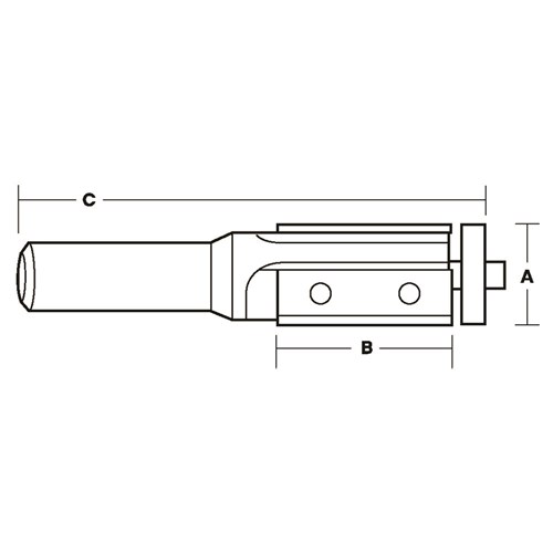 R749_Flush_Trimming_Bits_One_Bearing_Double_Hole_Fixing_Drawing