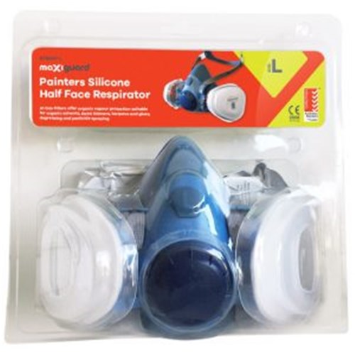  R7500P MaxiGuard Half Mask Silicone Painters Kit (Blister Pack) WITH A1P2 CARTRIDGES
