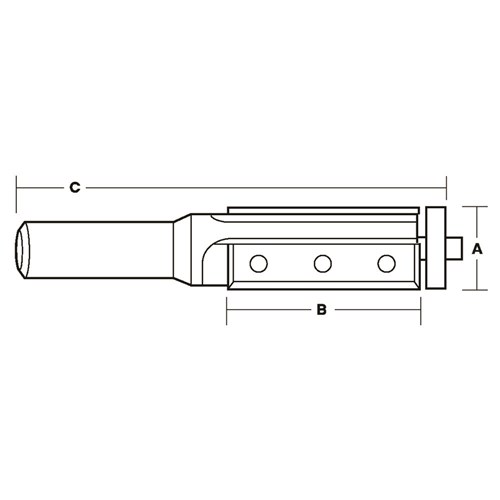 R751_Flush_Trimming_Bits_Three_Hole_Fixing_One_Bearing_Drawing