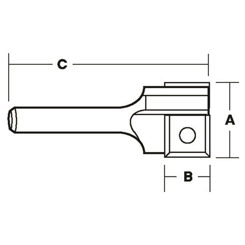 R783_Straight_Bits_Two_Flutes_Single_Hole_Fixing_Drawing