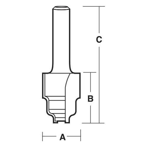 VERTICAL RAISED PANEL BIT - CARBIDE TIPPED 31.8mm X 38.1mm 89mm