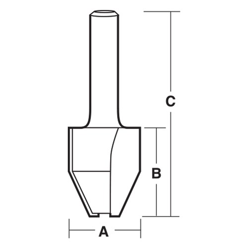 VERTICAL RAISED PANEL BIT - CARBIDE TIPPED 31.8mm X 38.1mm X 89mm