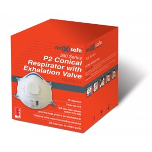 RES514 P2 Conical disposable respirator with valve (box of 10)