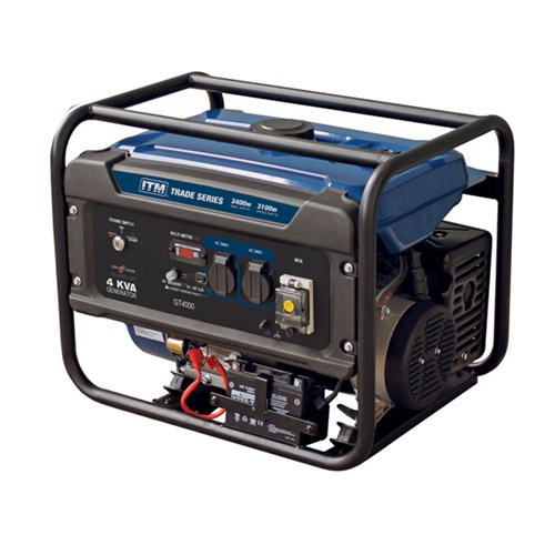 TM510-3400 ITM 4KVA GENERATOR PETROL, 3400 WATT PEAK ELECTRIC START ...