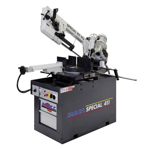 MACC BANDSAW, 300MM CAP, SWIVEL HEAD, DUAL MITRE, 2 SPEED 415V 3PH, HYD DOWNFEED