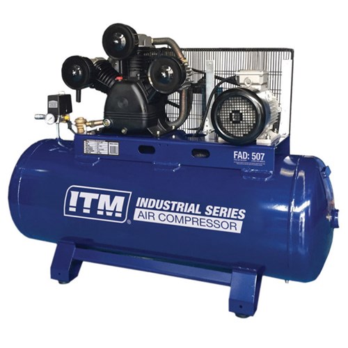 ITM AIR COMPRESSOR, BELT DRIVE STATIONARY 3 PHASE, 7.5HP 270LTR FAD 704 L/MIN