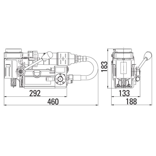 HOLEMAKER AIR 35, FULLY ATEX 11 CERTIFIED, PNEUMATIC MAGNETIC BASE ANGLE DRILL,CAP: 35MM DIA X 25MM