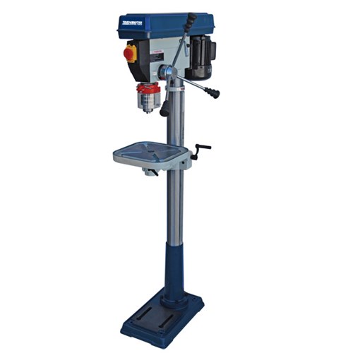 TRADEMASTER PEDESTAL FLOOR DRILL PRESS, 3MT, 20MM CAP, 12 SPEED, 360MM SWING, 750W 240V