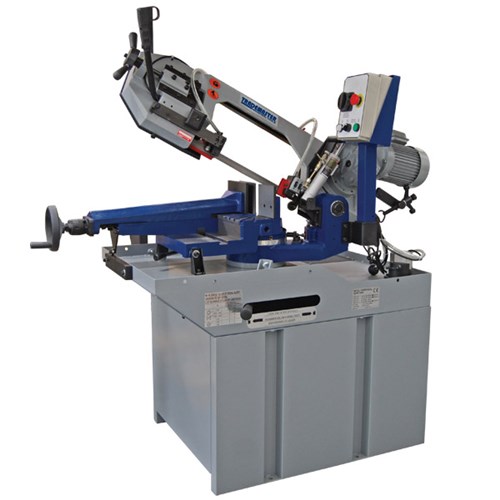 TRADEMASTER BANDSAW, 227MM CAP, SWIVEL HEAD, DUAL MITRE, VARIABLE SPEED 240V 1PH, HYD DOWN FEED